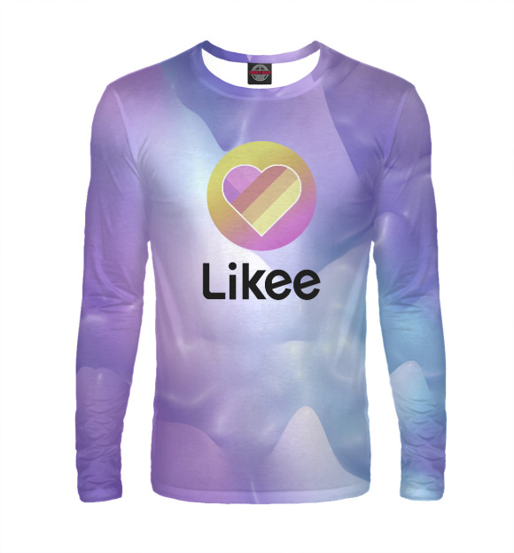 Мужской лонгслив с изображением Likee цвета Белый