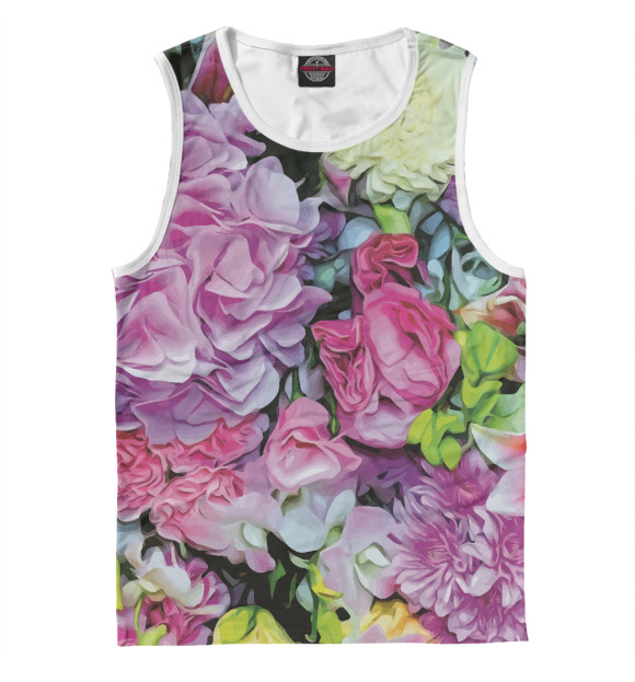 Майка для мальчика с изображением Весенние цветы цвета Белый