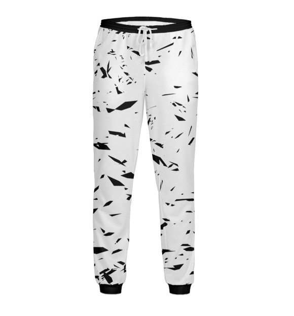 Мужские спортивные штаны с изображением Осколки цвета Белый