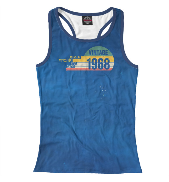 Женская майка-борцовка с изображением Vintage 1968 Retro цвета Белый