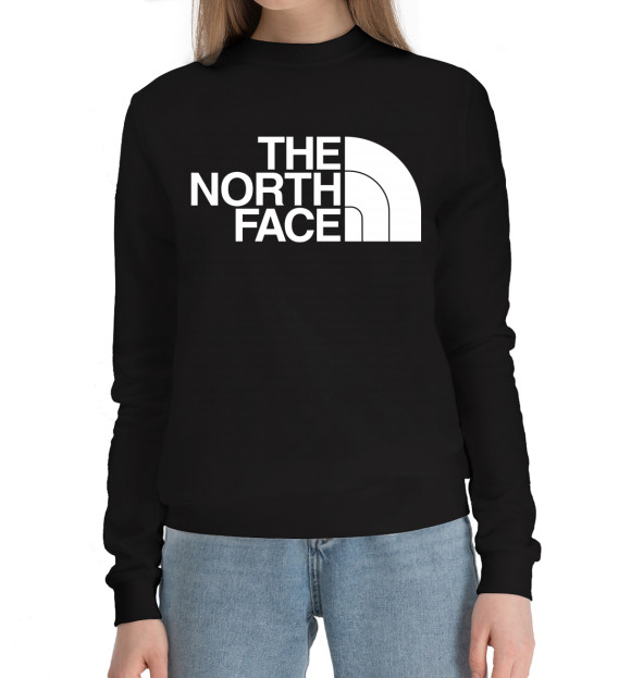 Женский хлопковый свитшот с изображением The North Face цвета Черный