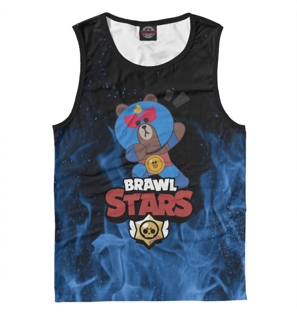 Мужская майка с изображением Brawl Stars цвета Белый