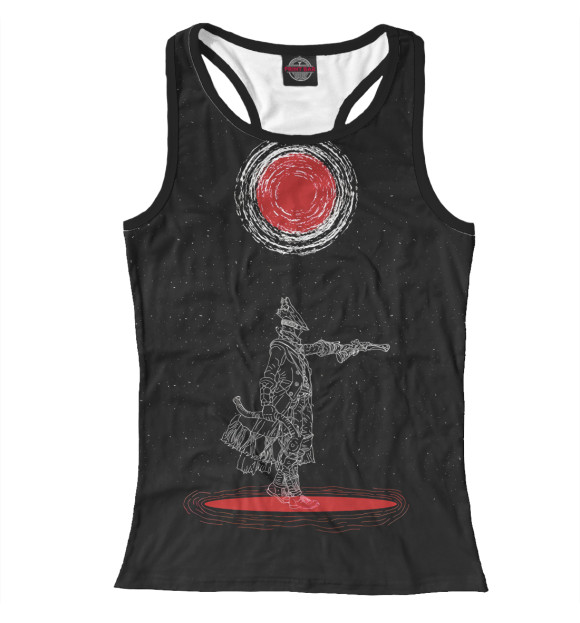 Женская майка-борцовка с притом Bloodborne цвета Белый Женская майка-борцовка с изображением Bloodborne цвета Белый