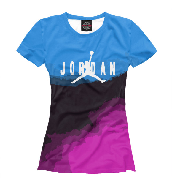 Женская футболка с изображением Jordan | Новое поколение (неон) цвета Белый
