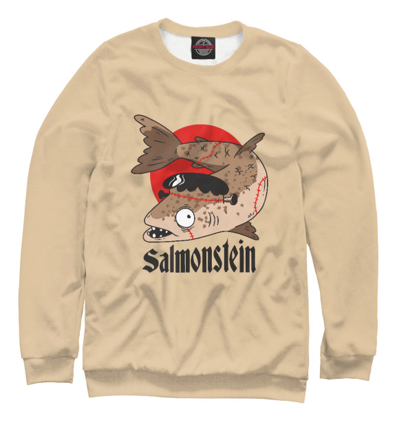 Свитшот для девочек с изображением Salmonstein цвета Белый