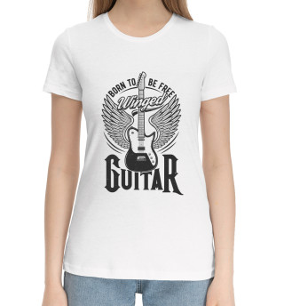 Хлопковая футболка для девочек Гитара