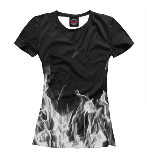 Женская футболка с изображением Огненный стиль цвета Белый
