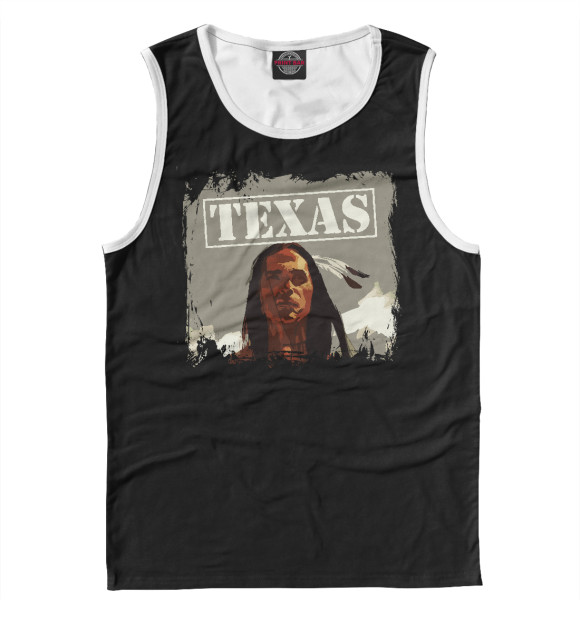 Мужская майка с притом Texas цвета Белый Мужская майка с изображением Texas цвета Белый