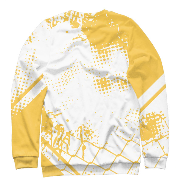 Женский свитшот с изображением Nirvana (yellow) цвета Белый