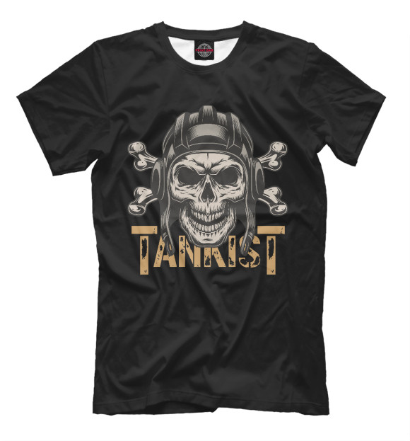 Мужская футболка с изображением Tankist цвета Белый