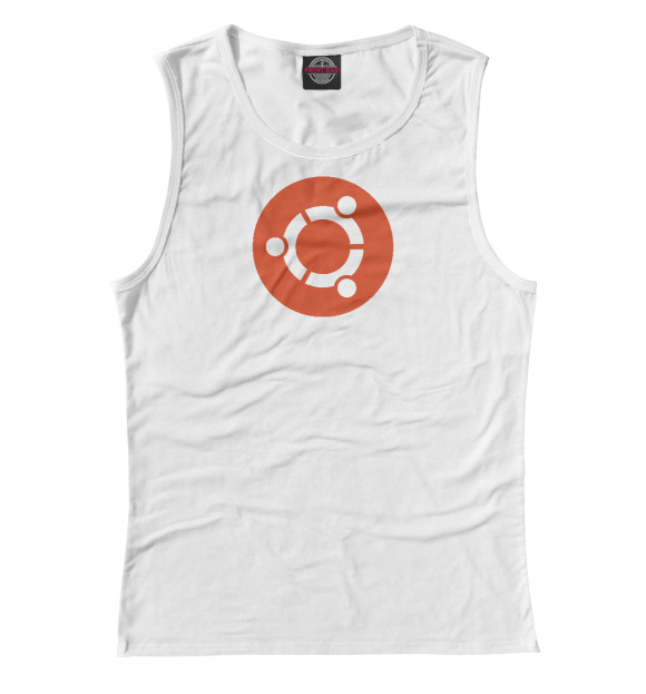 Майка для девочки с изображением Ubuntu Logo цвета Белый