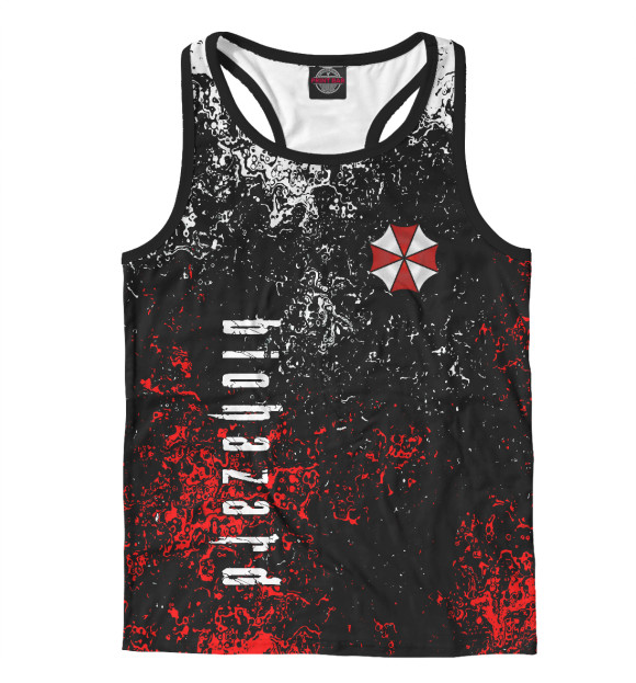 Мужская майка-борцовка с изображением Biohazard | Resident Evil цвета Белый