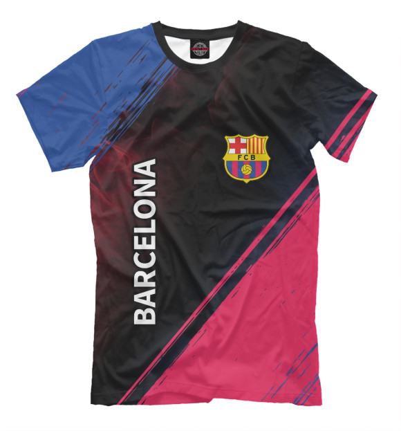 Мужская футболка с изображением Barcelona / Барселона цвета Белый