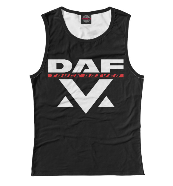 Майка для девочки с изображением DAF \ Дальнобойщик цвета Белый