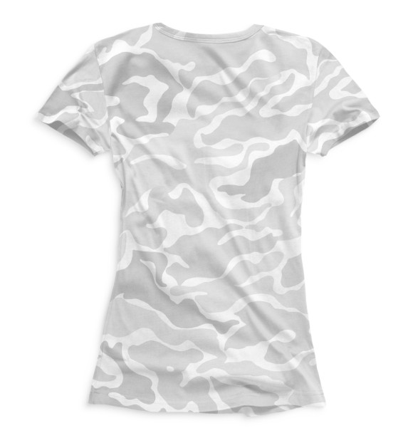 Женская футболка с изображением Евгений хоть и не военный, всё равно пацан отменный цвета Белый