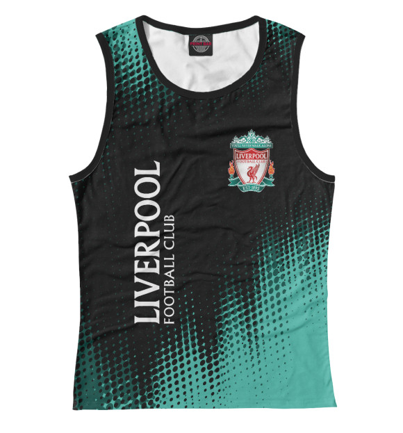 Женская майка с изображением Liverpool / Ливерпуль цвета Белый