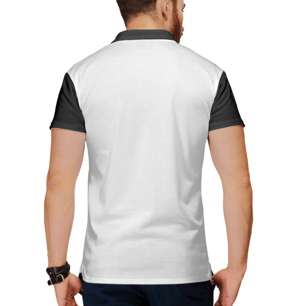 Мужское поло с изображением Оберег любви Узел Сердце цвета Белый