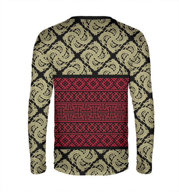 Мужской лонгслив с изображением Мудра цвета Белый