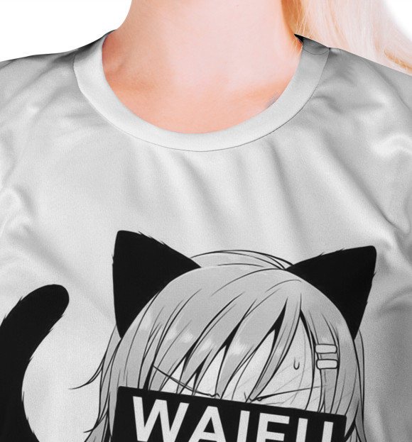 Женская футболка с изображением Ahegao цвета Белый