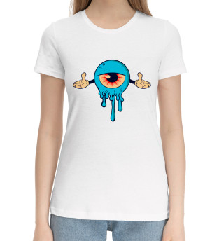 Хлопковая футболка для девочек Гипно глаз