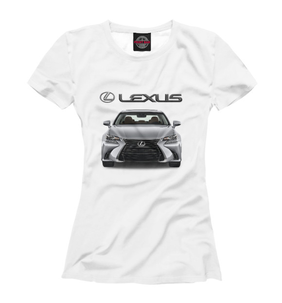 Футболка для девочек с изображением Lexus цвета Белый