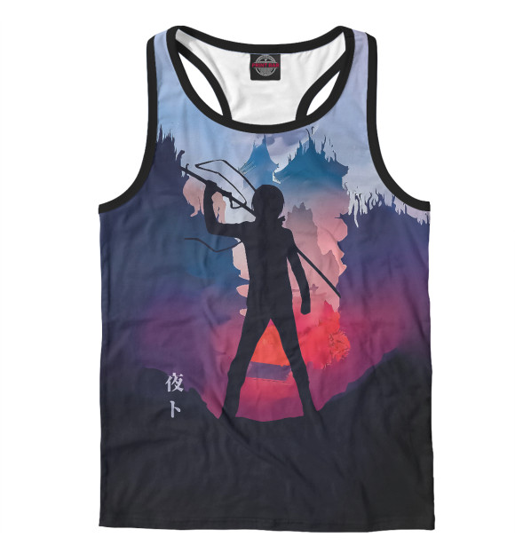 Мужская майка-борцовка с изображением Бездомный Бог цвета Белый