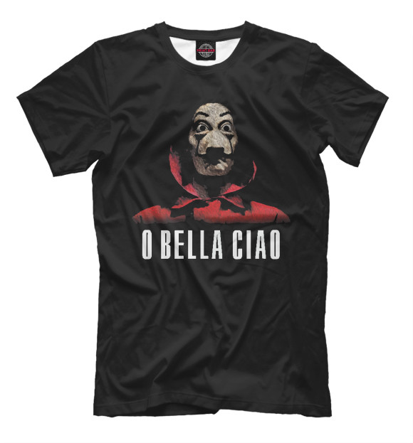 Футболка для мальчиков с изображением O Bella Ciao цвета Белый
