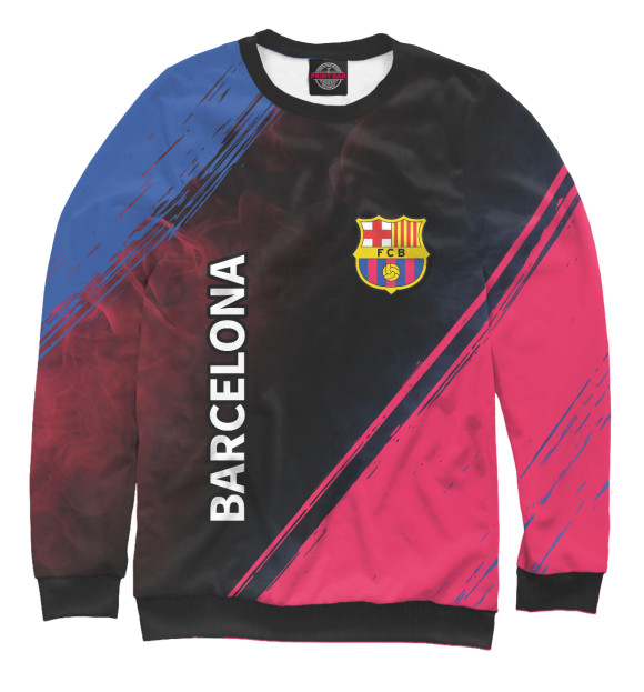 Свитшот для мальчиков с изображением Barcelona / Барселона цвета Белый
