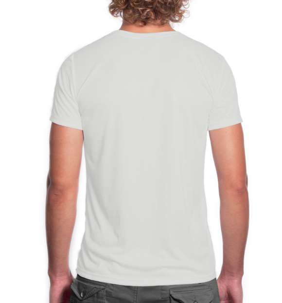 Мужская футболка с изображением Питбуль цвета Белый