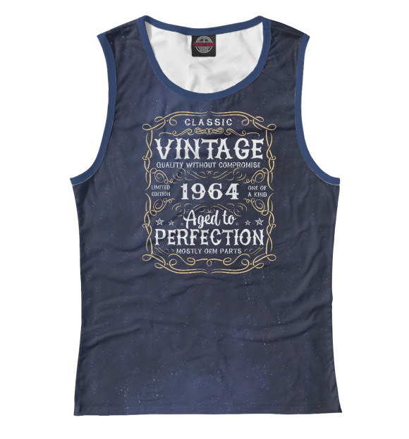 Женская майка с изображением Vintage 1964 цвета Белый