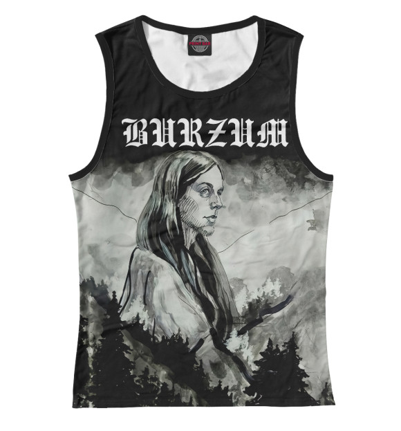 Майка для девочки с изображением Burzum молодой Варг цвета Белый