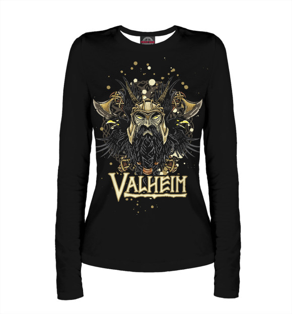 Женский лонгслив с изображением Valheim цвета Белый