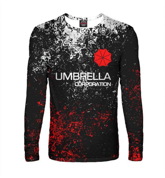 Мужской лонгслив с изображением Umbrella Corporation цвета Белый