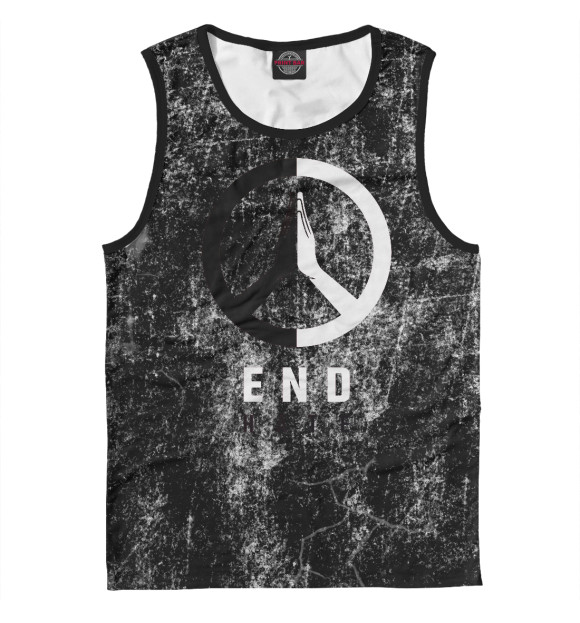 Майка для мальчика с изображением End Hate - Black and White цвета Белый