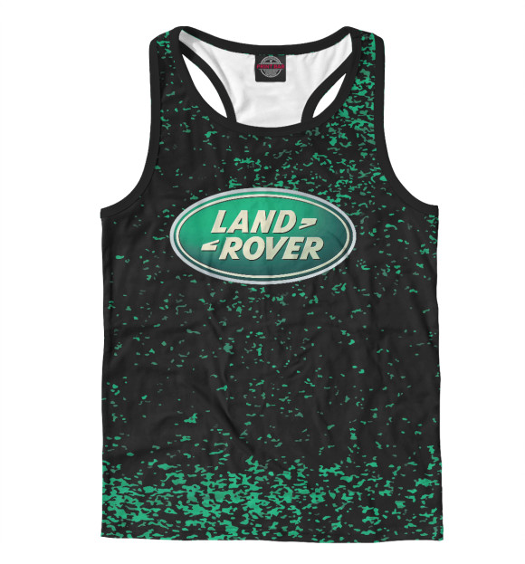 Мужская майка-борцовка с изображением Land Rover цвета Белый