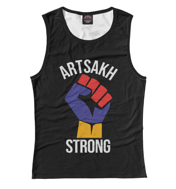 Майка для девочки с изображением Strong Artsakh цвета Белый