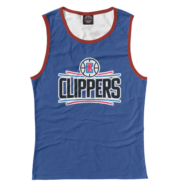 Женская майка с изображением Los Angeles Clippers цвета Белый