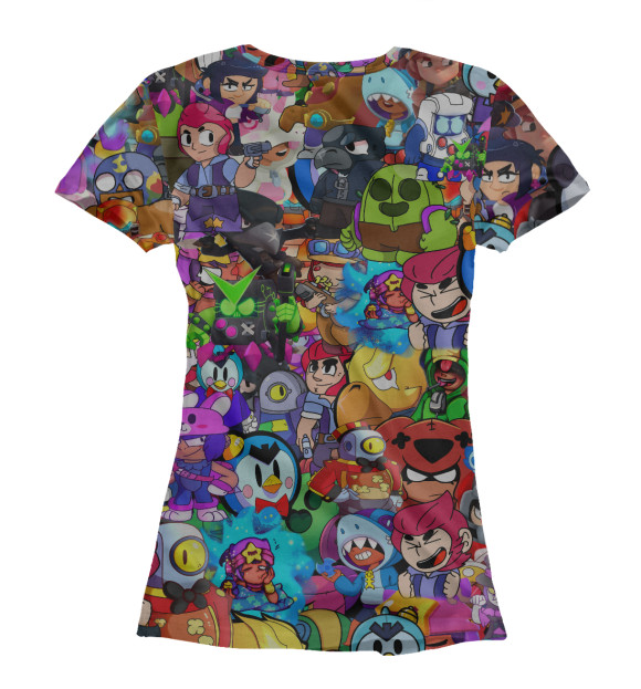Футболка для девочек с изображением Brawl Stars: Spike цвета Белый