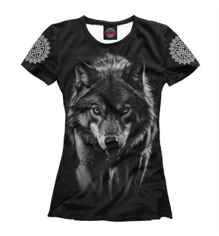 Женская футболка Бесстрашный волк - время быть сильным