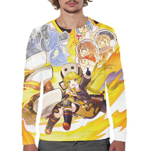 Мужской свитшот с изображением Хук цвета Белый