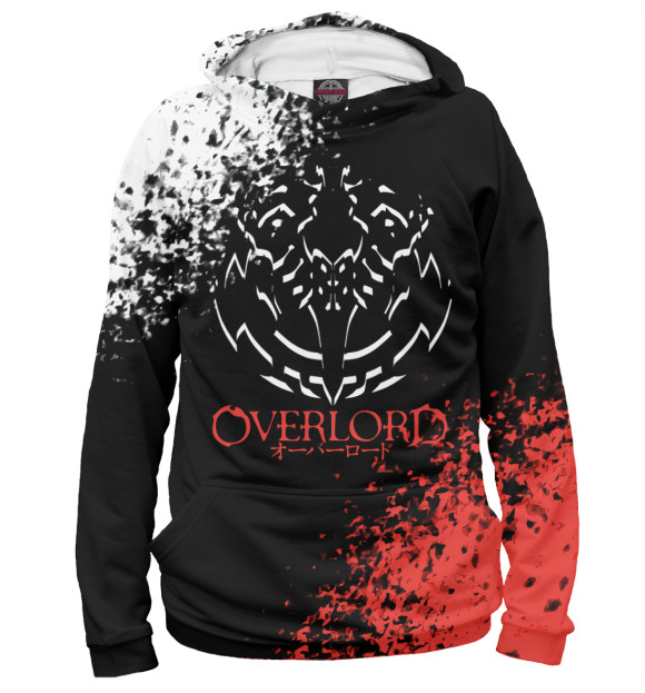 Мужское худи с изображением Overlord цвета Белый