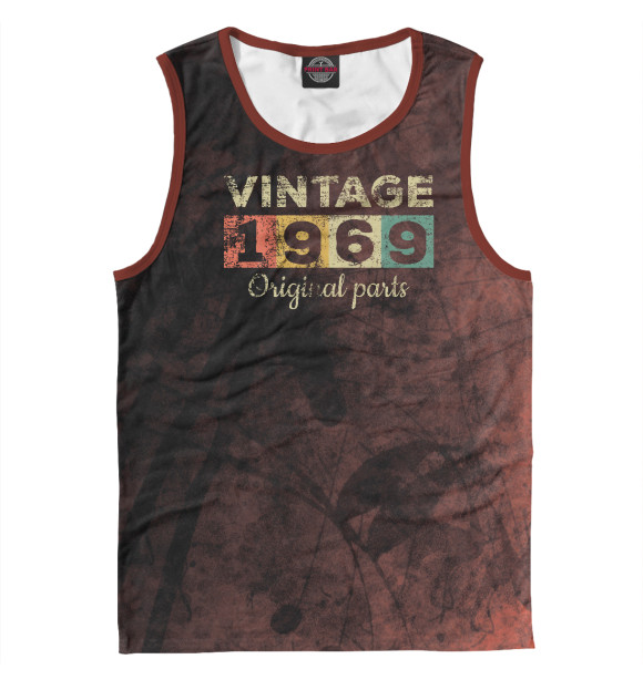 Майка для мальчика с изображением Vintage 1969 цвета Белый