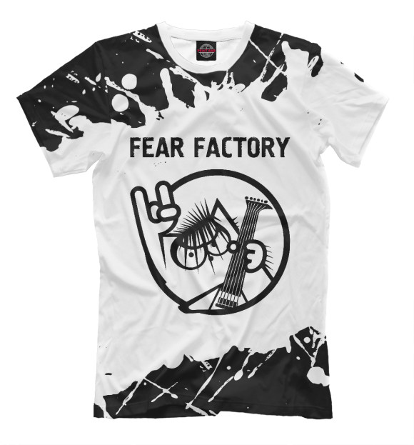 Мужская футболка с изображением Fear Factory | Кот цвета Белый