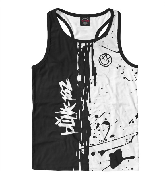 Мужская майка-борцовка с изображением Blink-182 цвета Белый