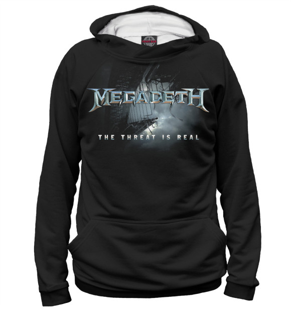 Женское худи с изображением Megadeth цвета Белый