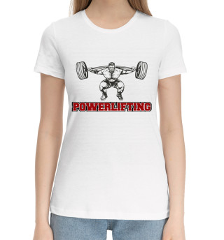 Женская хлопковая футболка Powerlifting
