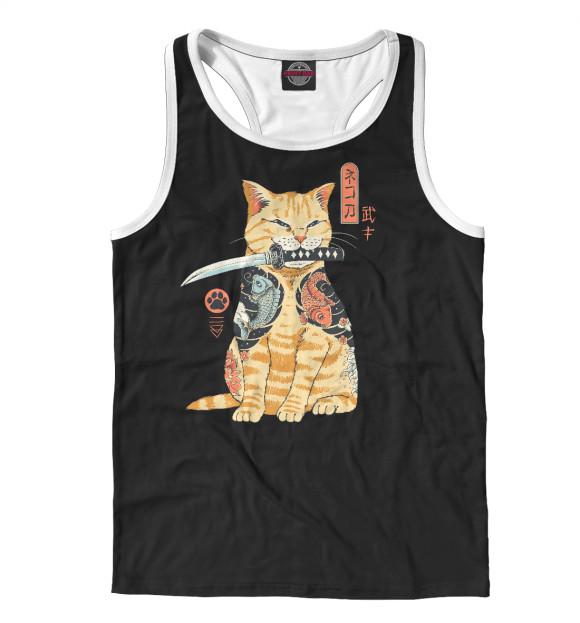 Мужская майка-борцовка с изображением SAN цвета Белый