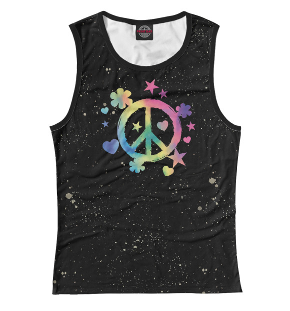 Майка для девочки с изображением Peace Sign Equality цвета Белый
