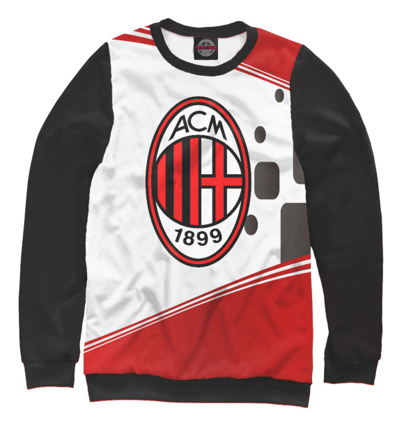 Мужской свитшот с изображением FC Milan / Милан цвета Белый