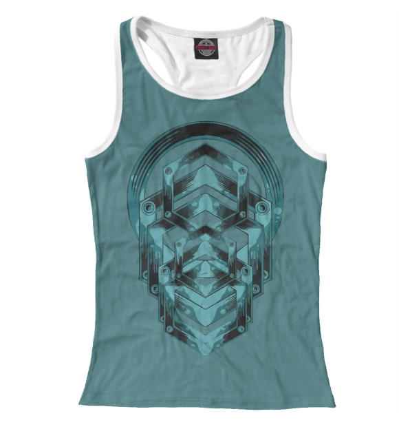 Женская майка-борцовка с изображением Омулет цвета Белый